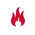 Icon representing fire – Flame