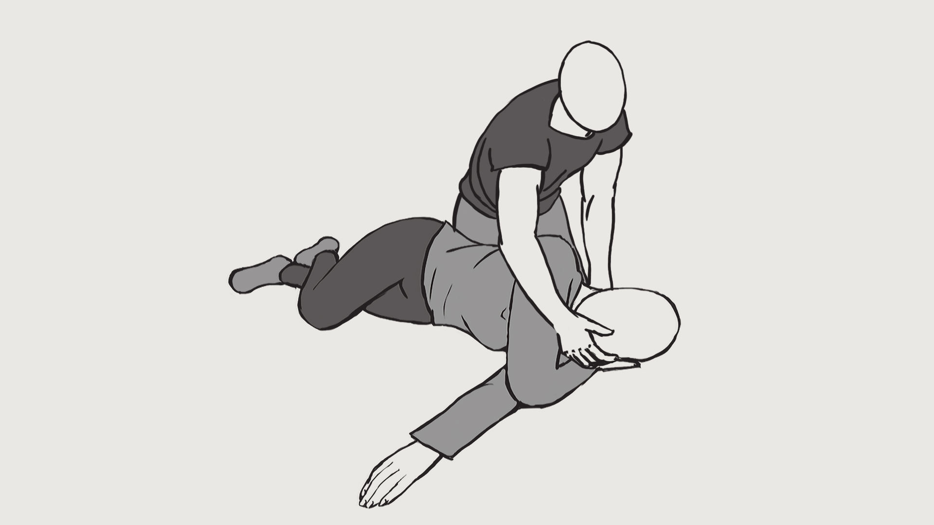 Illustration of a person in recovery position